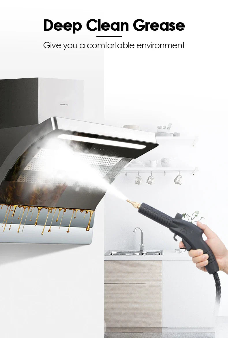 3000W Handheld Steam Cleaner – High-Pressure & High-Temperature Alkaline Disinfection for Kitchen, Car, and Air Conditioning