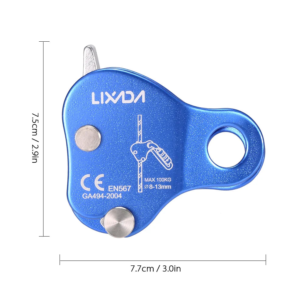 Climbing Ascender Belay Device – Arborist Rope Protection Grip for 8-13MM Outdoor Mountain Climbing Rigging
