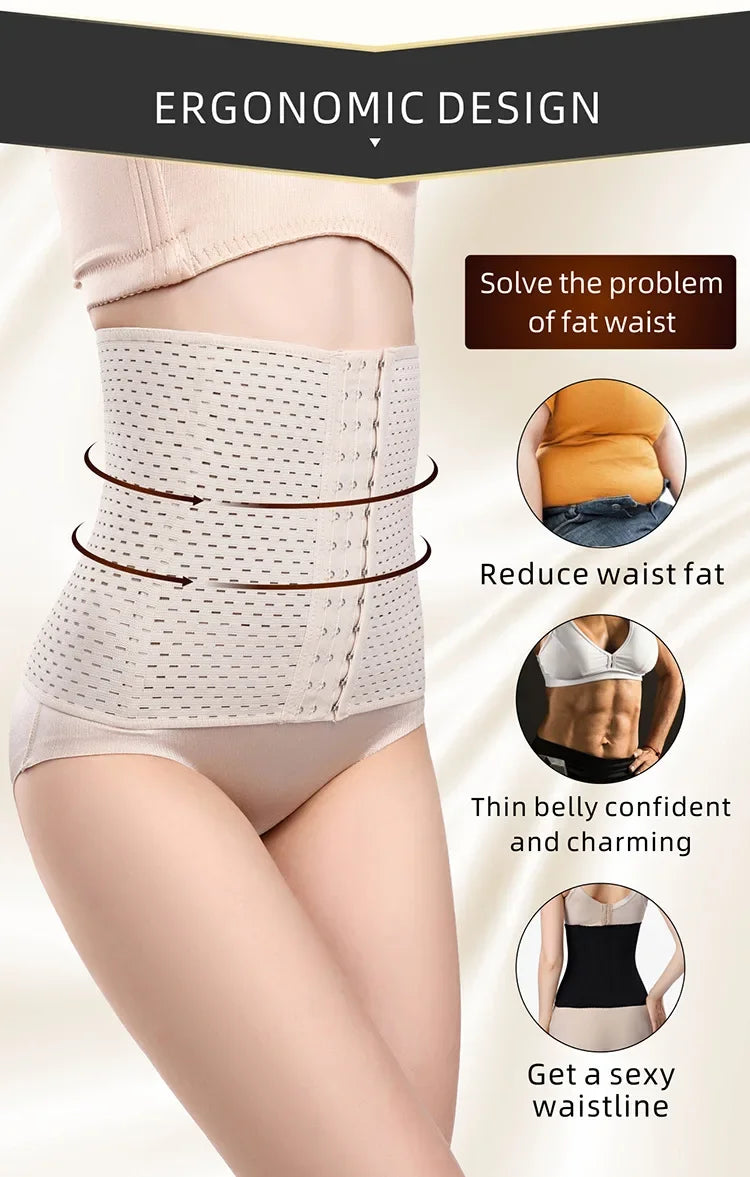 Women’s Waist Trainer & Body Shaper – Tummy Control Slimming Belt Corset, XS-6XL Abdomen Compression Fitness Shapewear