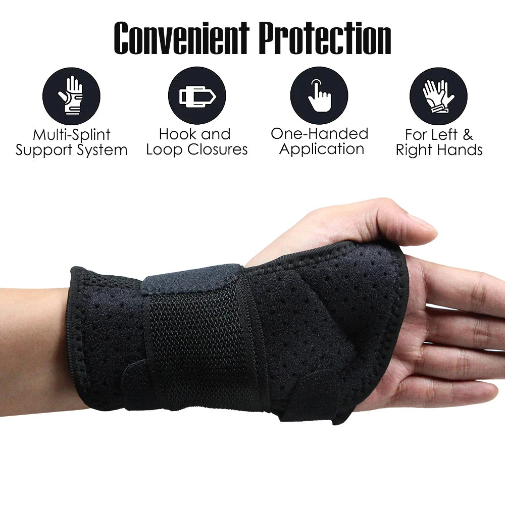 Wrist Brace for Carpal Tunnel — Night Hand Support for Arthritis, Tendonitis, Sprains, and Wrist Pain Relief