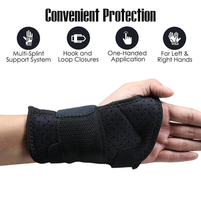 Wrist Brace for Carpal Tunnel — Night Hand Support for Arthritis, Tendonitis, Sprains, and Wrist Pain Relief