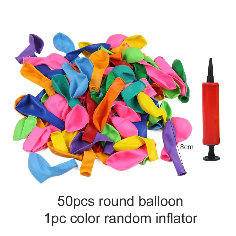 50/100PCS Rainbow Matte Balloons 5 Inch – Round Colorful Party Balloons for Wedding, Birthday & Holiday DIY Decoration Supplies