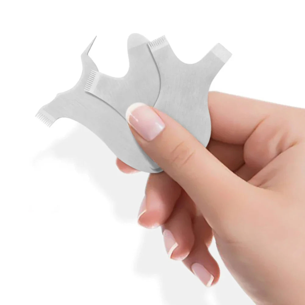 Reusable Metal Eyelash Brush – Y-Shaped Comb for Lash Lifting, Extensions & Permed Mascara Tools