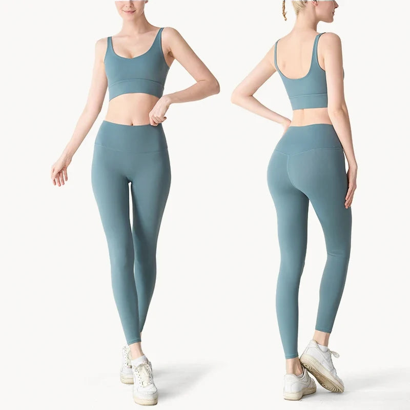 Women's High Waist Seamless Leggings - Naked Feel Push Up Yoga Pants For Fitness, Running & Gym Training