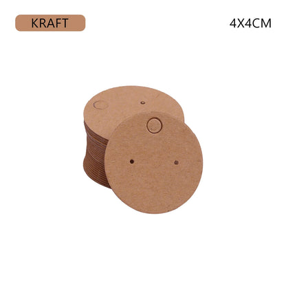 50PCS Jewelry Display Cards — Self-Seal Cardboard Hang Tags for Earrings & Necklaces, Jewelry Organizer Packaging