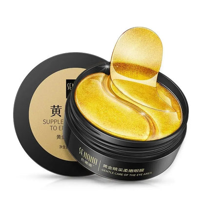 60pcs Golden Moisturizing Eye Masks - Collagen Crystal for Eye Fatigue Relief & Nourishment, Korean Skin Care