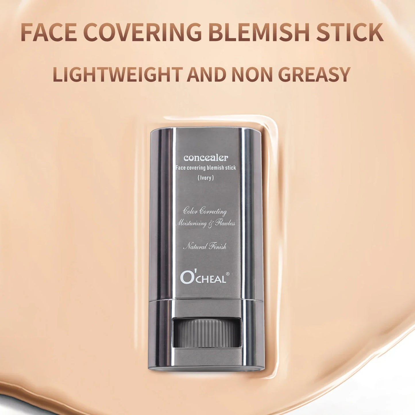 Ocheal Face Foundation Contour Stick – Long-Wear Lightweight Concealer & Blemish Brightening Makeup