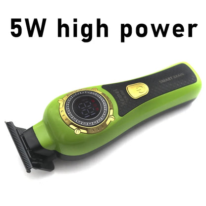 Kemei KM-999 Hair Trimmer for Men – DLC T-Blade, Zero Gapped, LED Display, Cordless USB Professional Hair Clipper