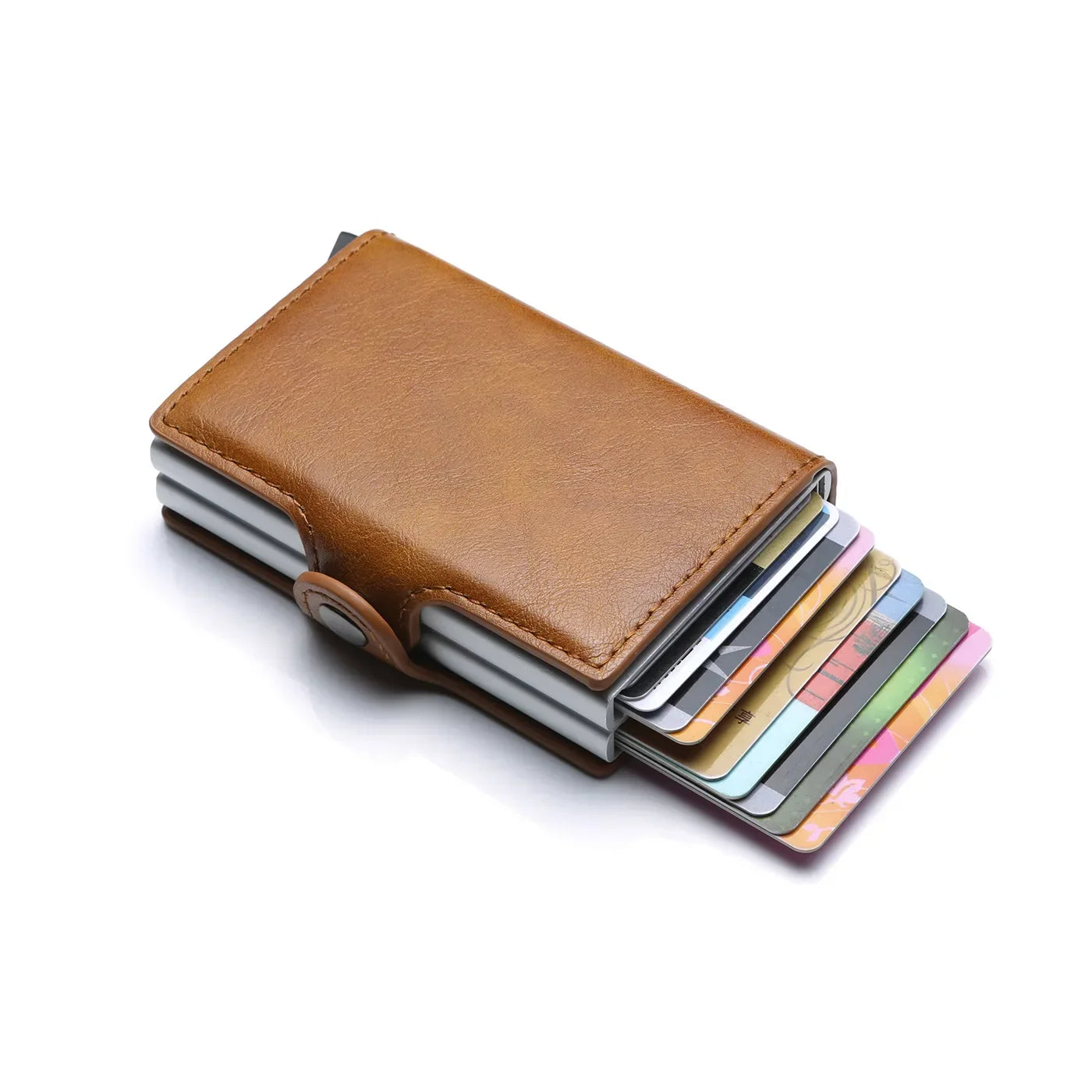 RFID Carbon Fiber Slim Wallet for Men – Mini Card Holder with 14 Slots, Small Money Bag Purse