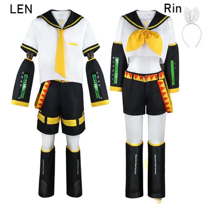 Anime Rin & Len Cosplay Costume — Kagamine JK Uniform for Halloween, Comic Con & Cosplay Outfits