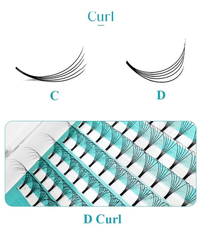 LAKANAKU 320 Fans Premade Volume Lashes – Fluffy Imported Material Eyelash Extensions, All Sizes