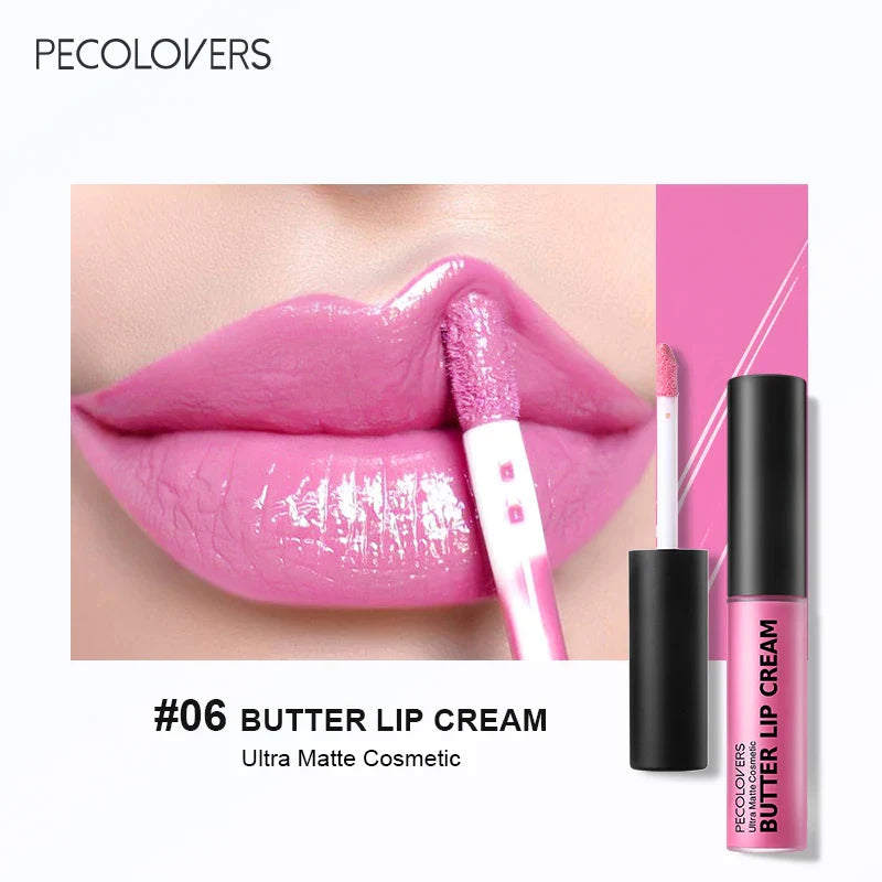 Butter Silky Hydrating Lip Gloss – Long-Lasting Liquid Lipstick in Pink & Red Tones