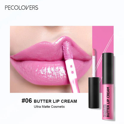 Butter Silky Hydrating Lip Gloss – Long-Lasting Liquid Lipstick in Pink & Red Tones