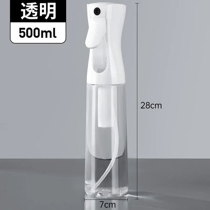 Refillable Hair Spray Bottle – 200/300/500ml Continuous Mist Water Sprayer for Salon & Home Hair Care