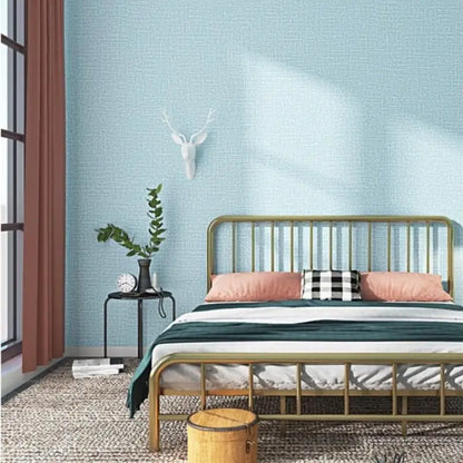 50cm x 10m Linen 3D Foam Self-Adhesive PVC Wallpaper - Solid Color, Thickened Waterproof Wall Stickers for Renovation