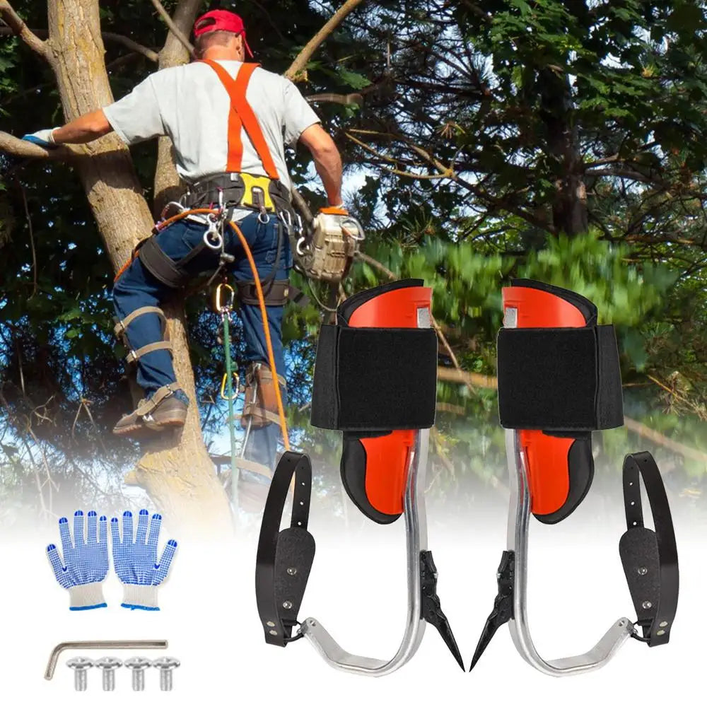 Heavy Duty Tree Climbing Gear Kit – Pole Gaffs, Shoes, and Harness for Outdoor Jungle Adventures
