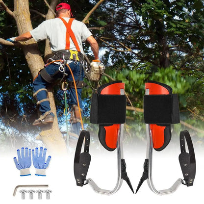 Heavy Duty Tree Climbing Gear Kit – Pole Gaffs, Shoes, and Harness for Outdoor Jungle Adventures
