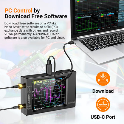 NanoVNA-H4 Spectrum Analyzer – 2.8/4" Vector Network Antenna Analyzer, 10KHz-1.5GHz, MF, HF, VHF, UHF Tuner