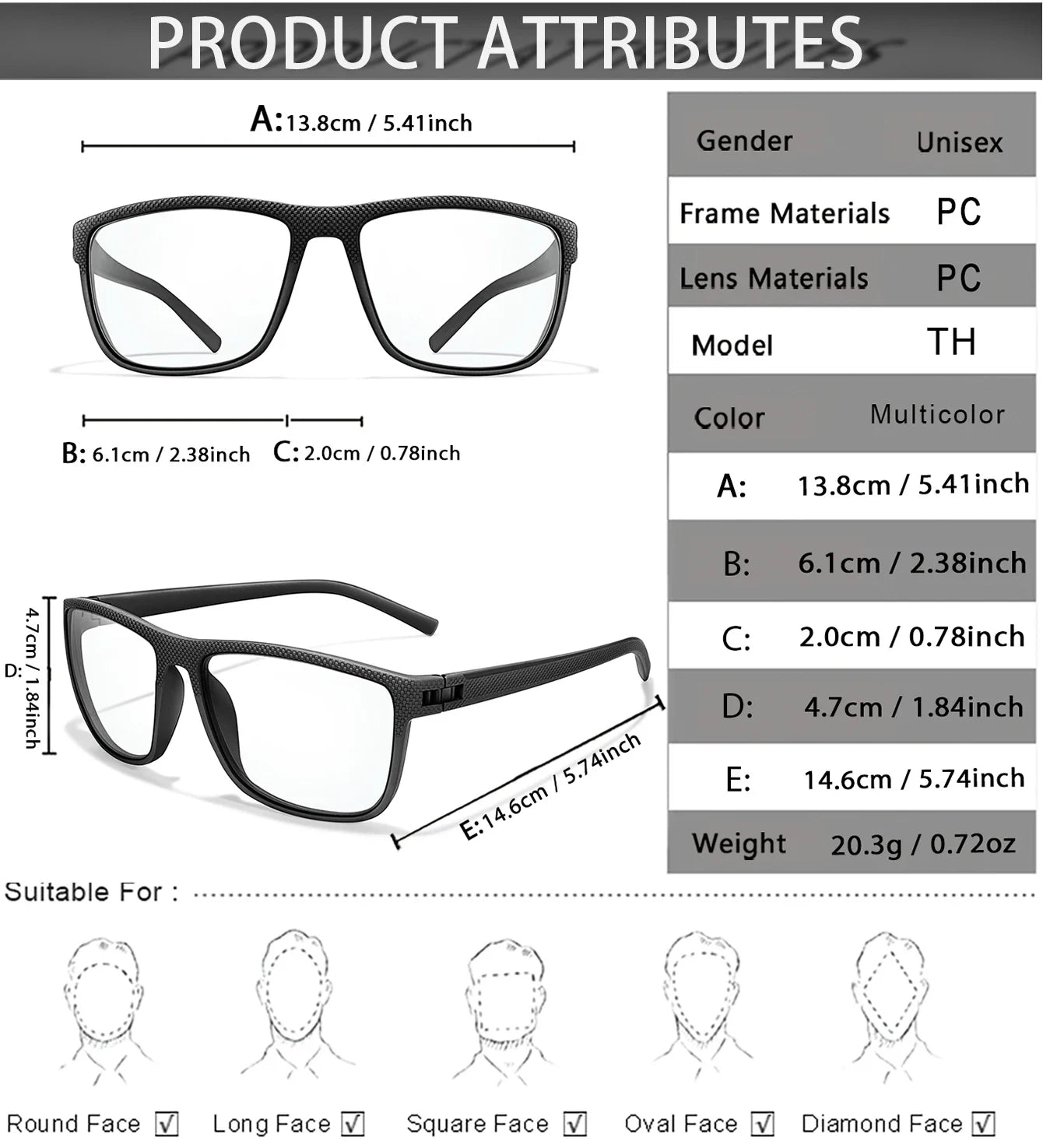 Rectangular Photochromic Reading Glasses – Ultra-Lightweight Presbyopic Spectacles for Middle-Aged & Elderly Daily Wear
