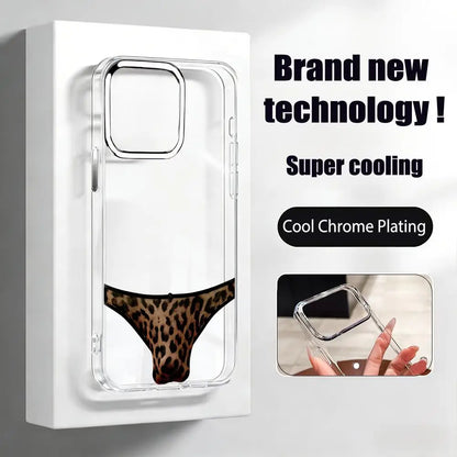 Funny Pattern iPhone Case - Transparent Protective Cover with Chrome Button & Camera Ring