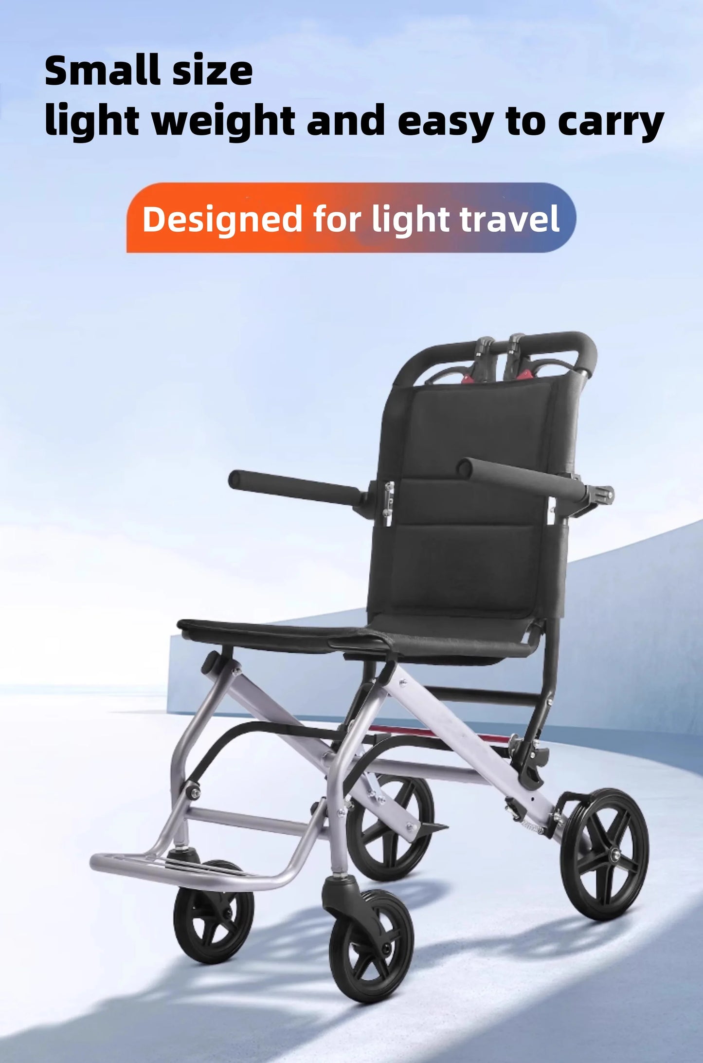 Lightweight Mobility Wheelchair – Medical-Grade Chair for Elderly & Disabled Adults