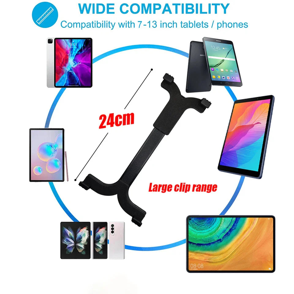 Car Tablet Holder Long Arm — Suction Cup Mount for 7-13'' iPad, Xiaomi Tablet, SUV & Truck