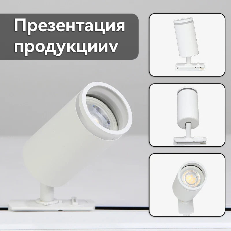 LED Track Light System – 85-265V COB Ceiling Lamp Set with Rails & Spots for Clothing Shops, Living Rooms & Stores