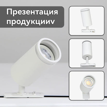 LED Track Light System – 85-265V COB Ceiling Lamp Set with Rails & Spots for Clothing Shops, Living Rooms & Stores