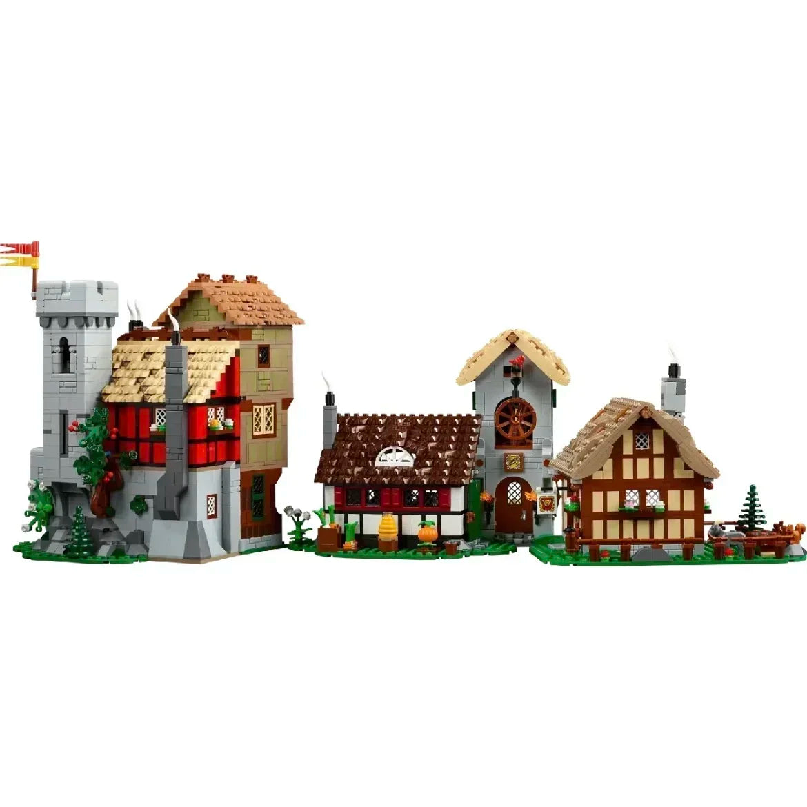 MINISO Disney 3304PCS Medieval Town Square – DIY Puzzle Toy, Compatible with 10332 European Architecture Building Blocks for Kids Gifts