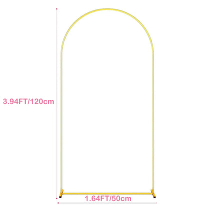 Metal Gold Wedding Arch Stand – 3.9FT/5.9FT/7.2FT Backdrop for Ceremony, Birthday & Baby Shower