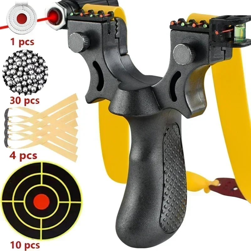 Laser Pointing Slingshot – 10 Style High Precision Aiming Catapult for Outdoor Hunting & Target Shooting Accessories
