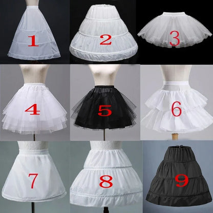 Flower Girls Petticoat Underskirt - Lolita Tutu Skirt for Cosplay, Ballet & Party Dresses