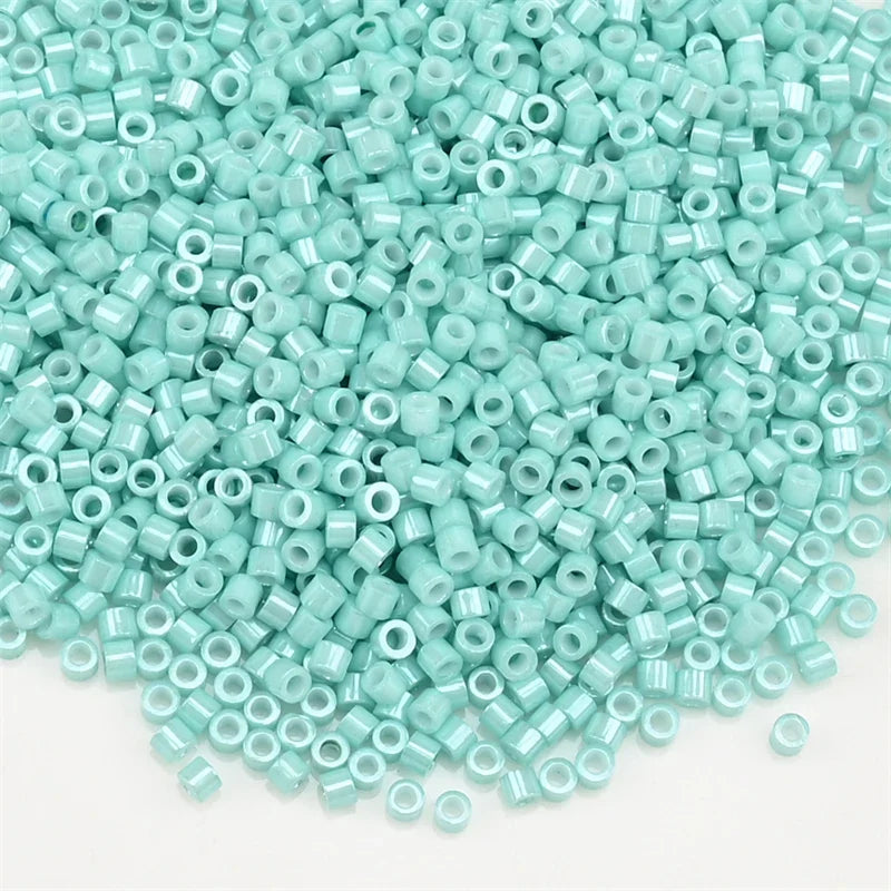 1000Pcs 1.6x1.3mm Japan Glass Seed Beads 11/0 – Cylindrical Loose Beads for DIY Statement Jewelry Making (5g Pack)