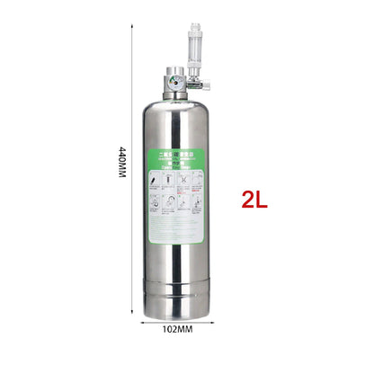 Aquarium CO2 Generator System Kit – Stainless Steel CO2 Cylinder & Carbon Dioxide Reactor for Plants & Fish