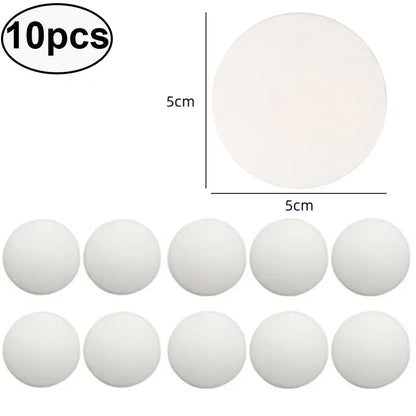 5/10pc White Rubber Door Stops — Self-Adhesive Wall Protectors & Non-Slip Bumper Guards