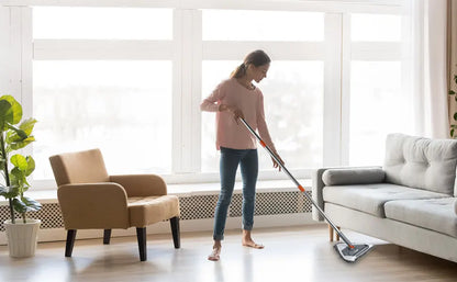 360° Rotating Triangle Wall Mop | Long Handle Adjustable Microfiber Mop for Dry & Wet Cleaning | Floor & Wall Dust Cleaner
