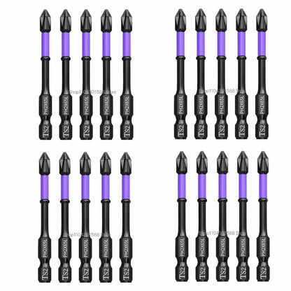 5–60PCS PH2 Magnetic Impact Driver Bit Set – Alloy Steel Cross Screwdriver Bits for Drill & Screw Driving Non-Slip Tool Kit