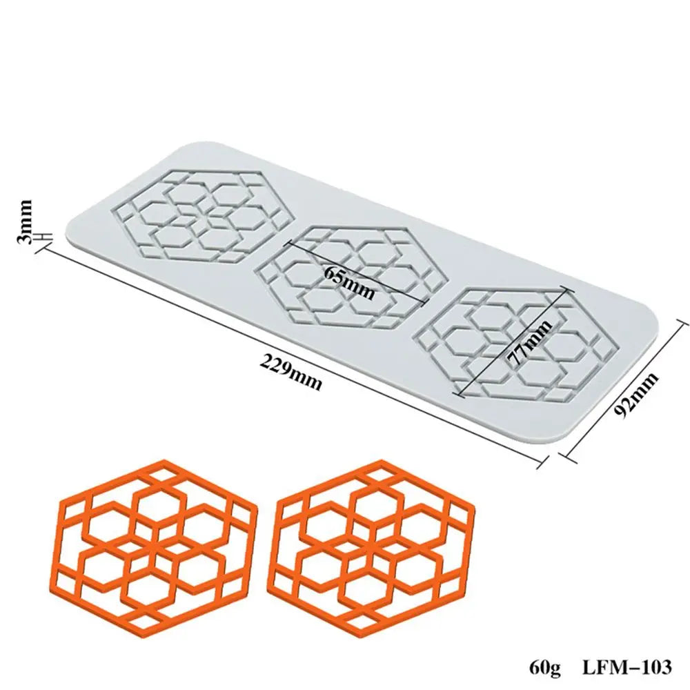 Flower & Leaf Pattern Silicone Mold — Fondant Cake Lace Mat for DIY Baking, Craft & Cake Decoration