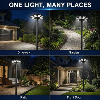 Ultra-Bright Solar UFO Street Light - Round Outdoor Courtyard Lamp with Motion Sensor