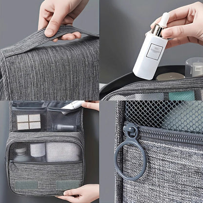 Cartoon Eye Portable Makeup Bag – Unisex Cosmetic Organizer & Toiletry Hanging Pouch for Travel, Shaving & Makeup Storage