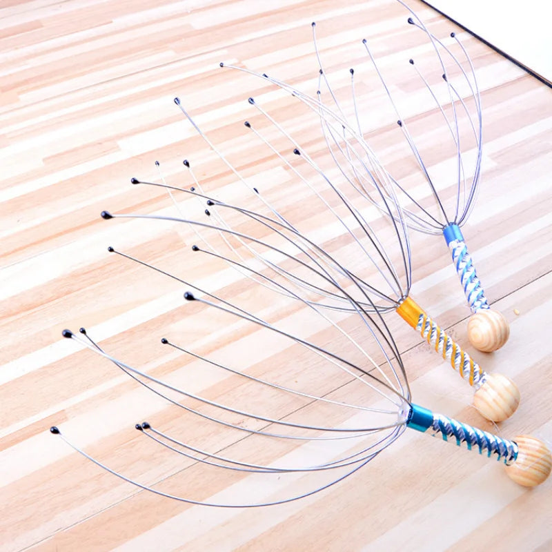 Octopus Head Massager - Scalp Relaxation and Body Relief Massager Scratcher for Tension Relief - Random Health Care Tool
