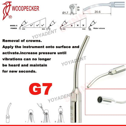 Woodpecker Dental Scaler Tips – Ultrasonic Tooth Cleaning, Endo & Perio Scaling Tips, Fit EMS UDS Scaler Handpiece
