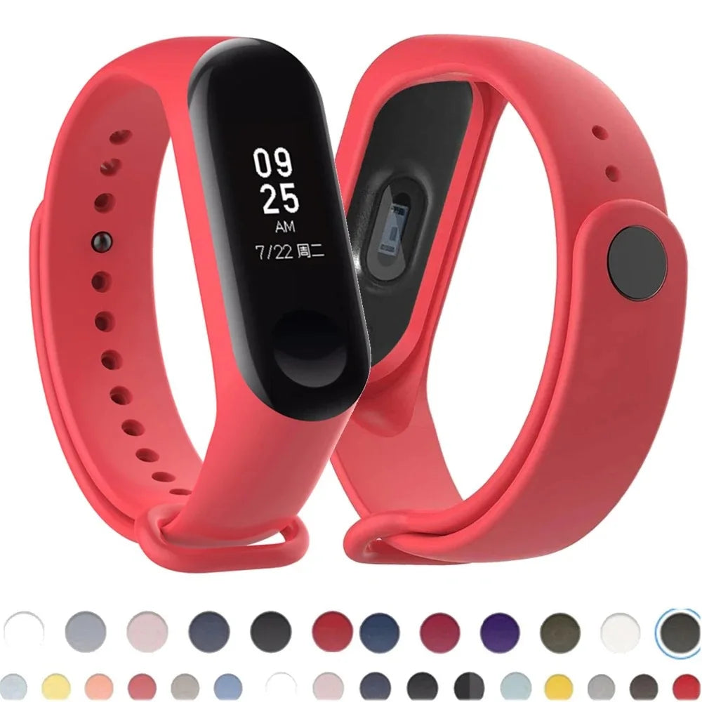 Silicone Strap for Xiaomi Mi Band 3-7 NFC – Sport Replacement Wristband Bracelet