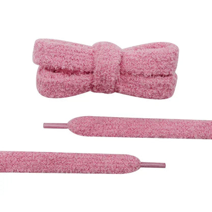 Fuzzy Shoelaces 15mm — Soft Plush Towel Laces for Fall, Winter, Halloween & Christmas Casual Sneakers