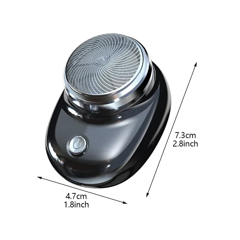 Pocket-Sized Electric Travel Shaver for Men – Rechargeable Cordless Beard & Face Razor, Washable Portable Painless Trimmer Knife Grooming Tool
