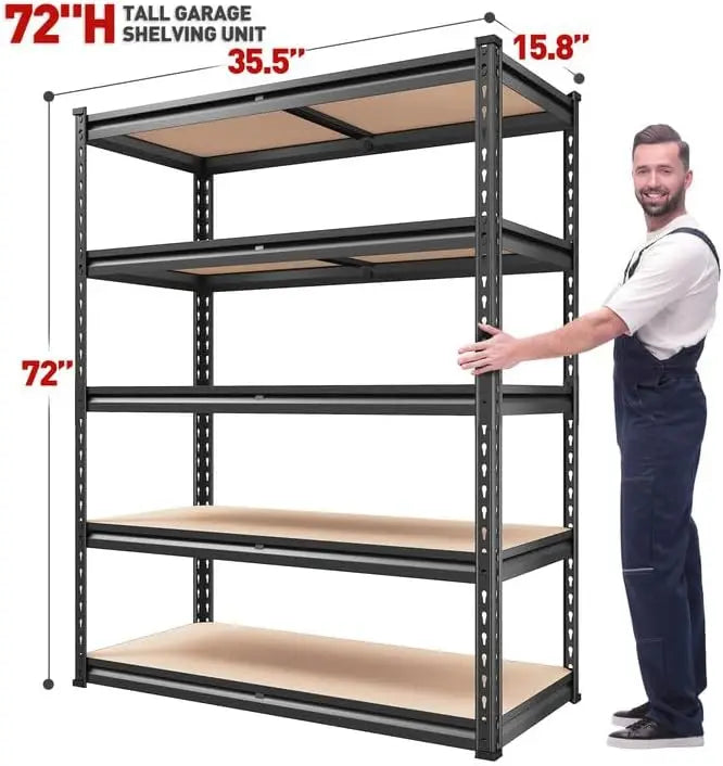 4-Tier Heavy Duty Garage Shelving – 2000LBS Adjustable Metal Storage Rack for Closet, Pantry, Utility