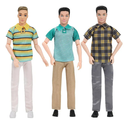 30cm Fashion Ken Doll – 1/6 Multi-Joint Movable Boyfriend with Clothes Suit, Dress-Up Toy for Kids