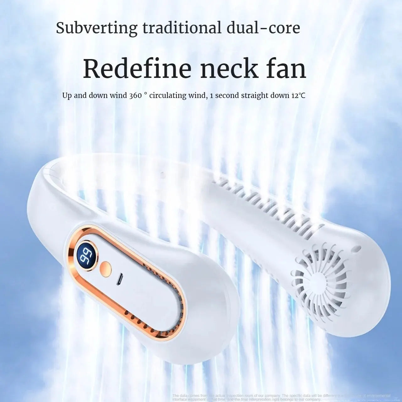 TINSOL USB Rechargeable Portable Ceiling Fan - Digital Display Hanging Fan for Office, Students, Sports & Travel