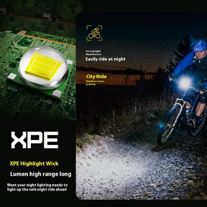 Solar Rechargeable Bicycle Headlight with Horn – USB Charging Bike Light for Mountain & Night Riding Outdoor Safety Lamp