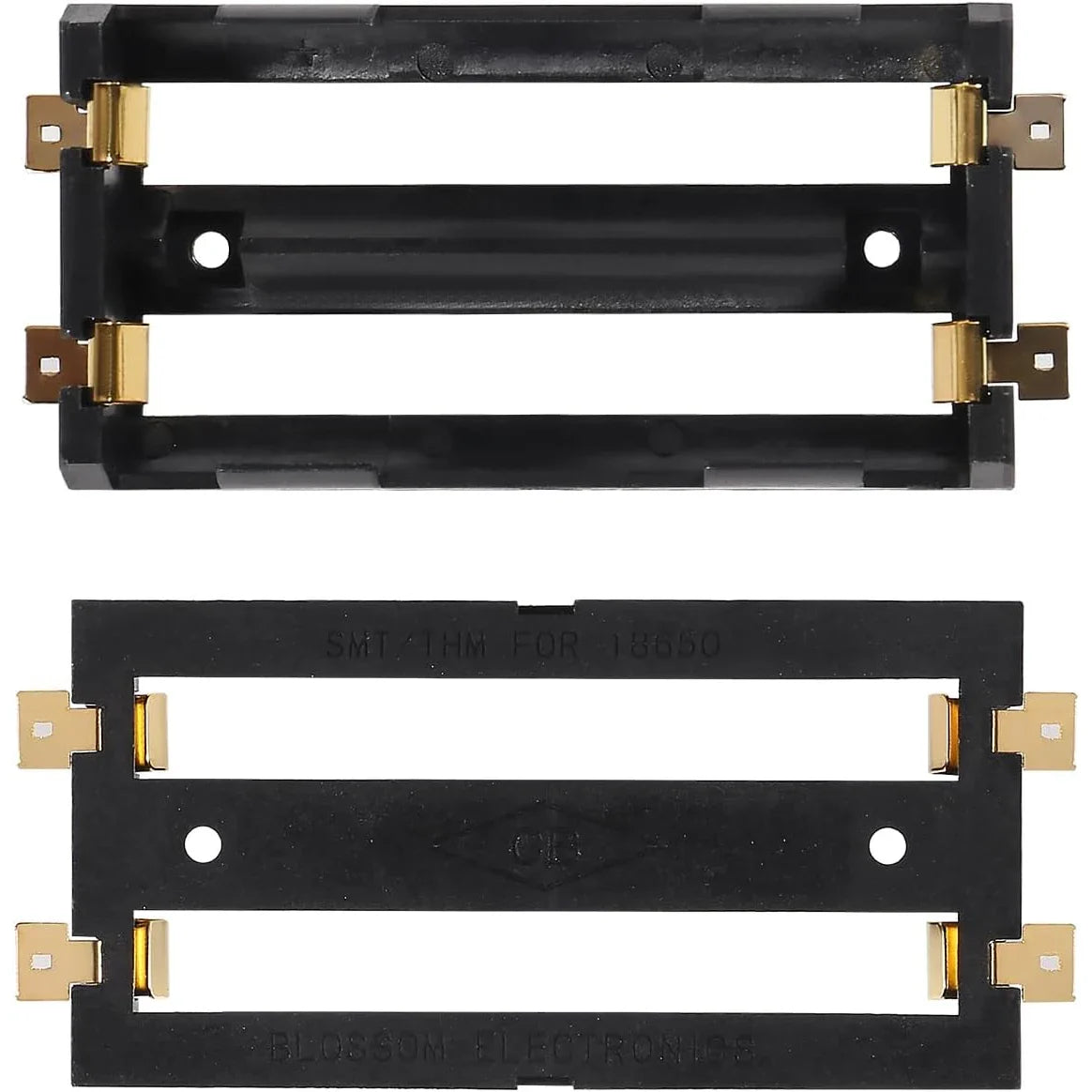 6PCS 18650 Battery Holder - 2-Slot Li-Ion Battery Clip Case with Copper Contacts Storage Box